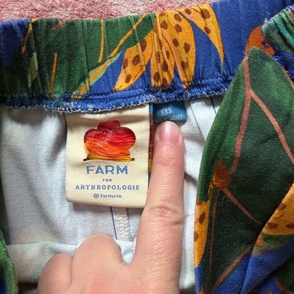 Farm Rio Anthropologie Ruched Banana Mini Skirt XXS - Picture 5 of 6